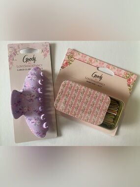 💜LoveShackFancy x Target - Floral Goody Hair Clip & Bobby Pins in Floral Tin 💜